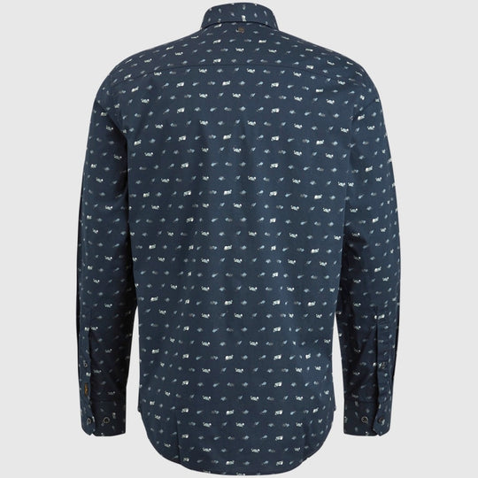 psi2308216 5281 long sleeve shirt print on poplin stretch pme legend overhemd back
