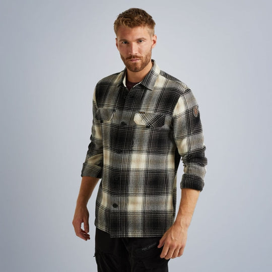 psi2310216 7014 long sleeve shirt yarndyed check pme legend overhemd crop2