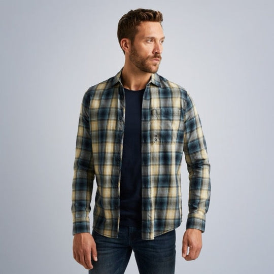 Pme Legend Long Sleeve Shirt Cotton Twill Check Overhemd