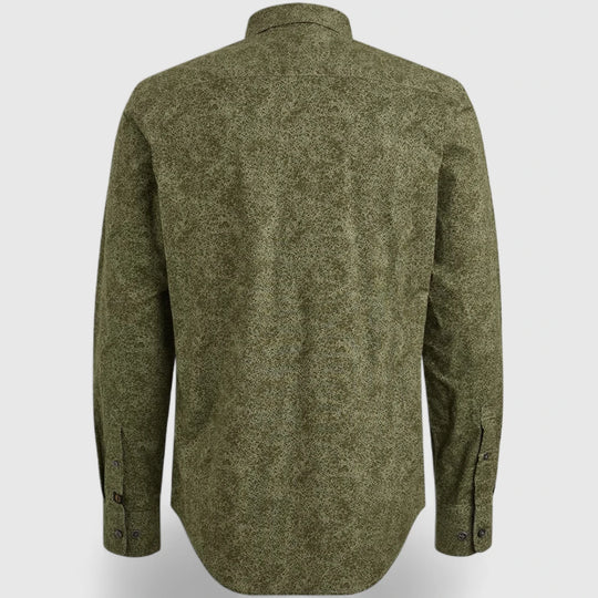 PSI2508211-6416 Olive Night PME Legend Shirt Print Cotton Lycra