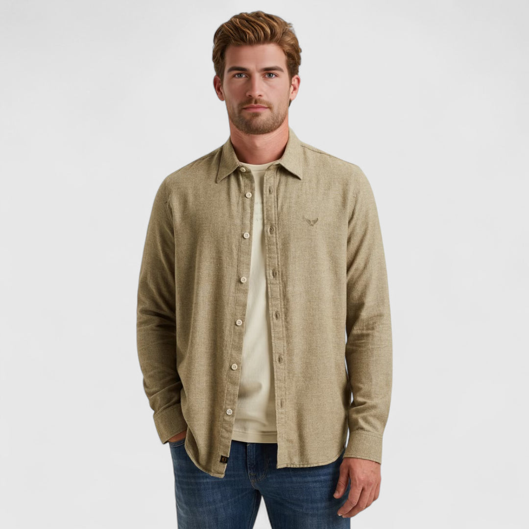 PSI2510202-6389 PME Legend Shirt YarnDyed Grindle Dusky Green