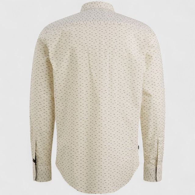 PSI2510238-7013 PME Legend Shirt Allover Print On Poplin Stretch Bone White