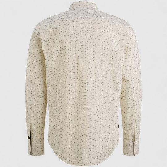PSI2510238-7013 PME Legend Shirt Allover Print On Poplin Stretch Bone White