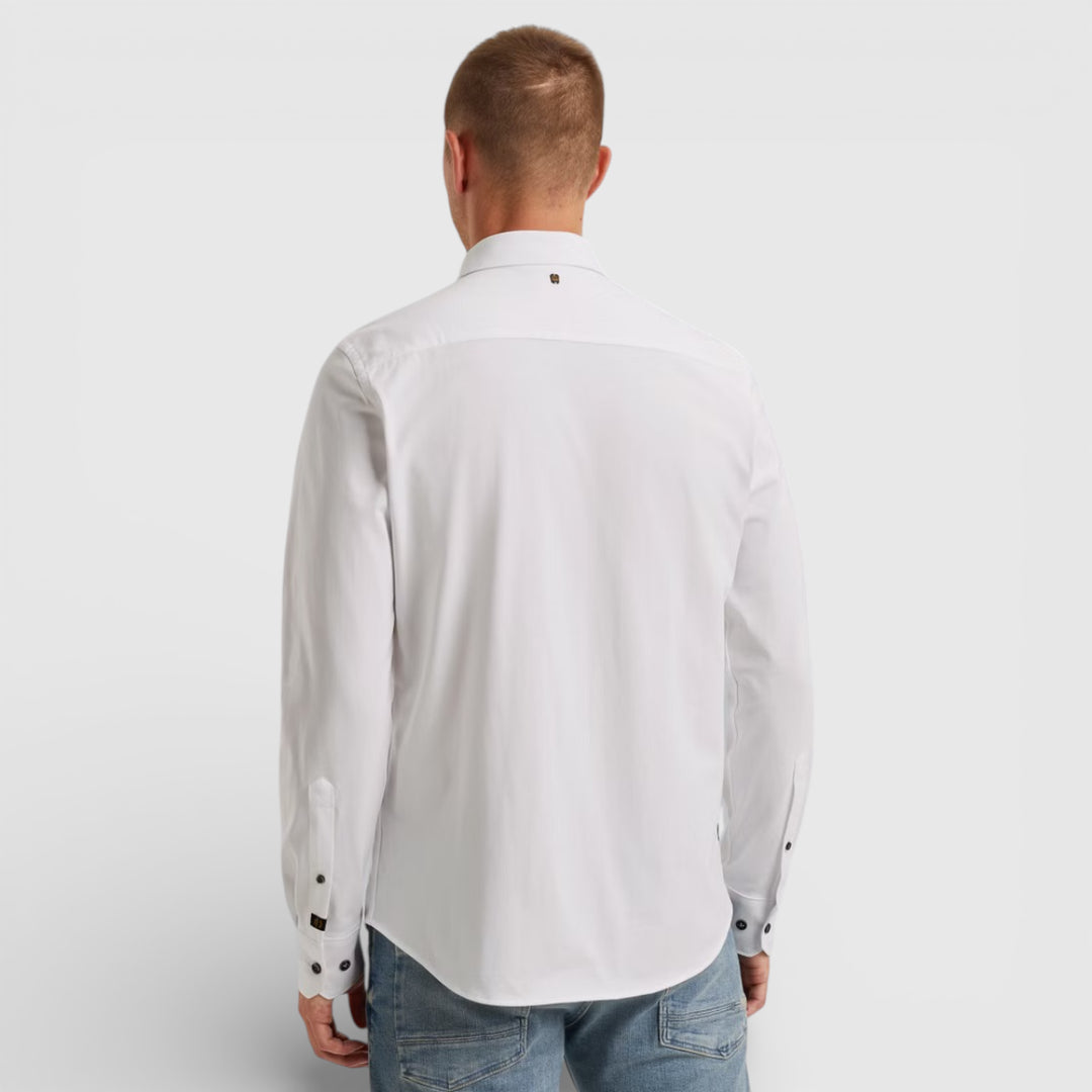 PSI2511234-7003 PME Legend Shirt Satin Jersey White / Wit