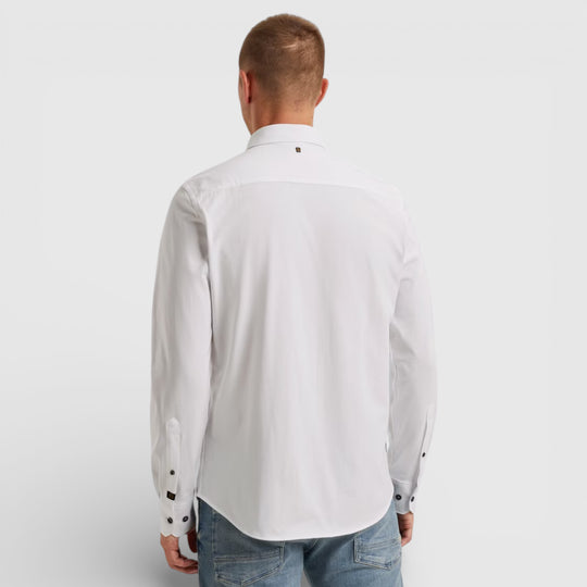 PSI2511234-7003 PME Legend Shirt Satin Jersey White / Wit