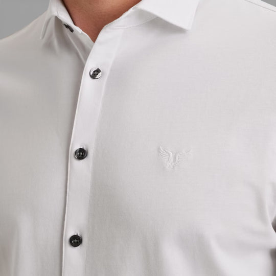 PSI2511234-7003 PME Legend Shirt Satin Jersey White / Wit