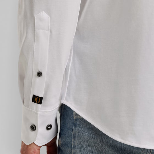PSI2511234-7003 PME Legend Shirt Satin Jersey White / Wit