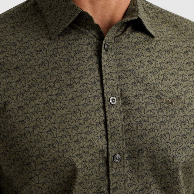 PSI2511239-6213 PME Legend Shirt Print On Cotton Lycra Four Leaf Clover / Groen