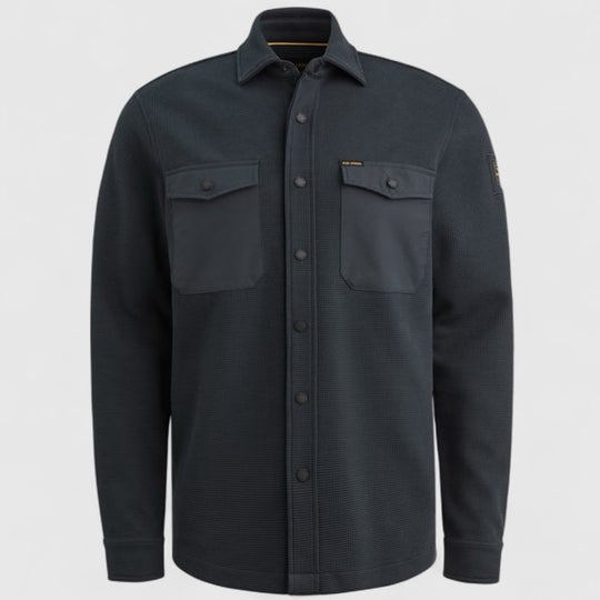 PSI2511246-5282 PME Legend Overshirt Waffle Jersey Carbon / Blauw