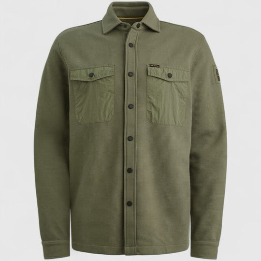 PSI2511246-6213 PME Legend Overshirt Waffle Jersey Four Leaf Clover / Groen