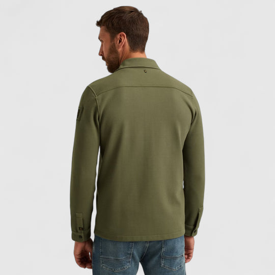 PSI2511246-6213 PME Legend Overshirt Waffle Jersey Four Leaf Clover / Groen