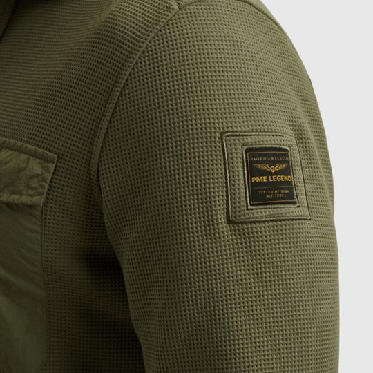 PSI2511246-6213 PME Legend Overshirt Waffle Jersey Four Leaf Clover / Groen