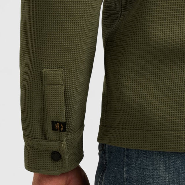 PSI2511246-6213 PME Legend Overshirt Waffle Jersey Four Leaf Clover / Groen