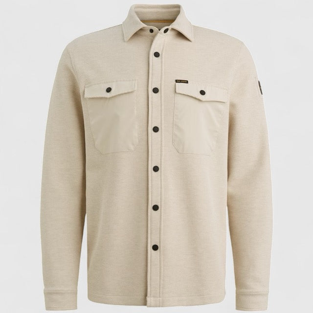 PSI2511246-7013 PME Legend Overshirt Waffle Jersey Bone White
