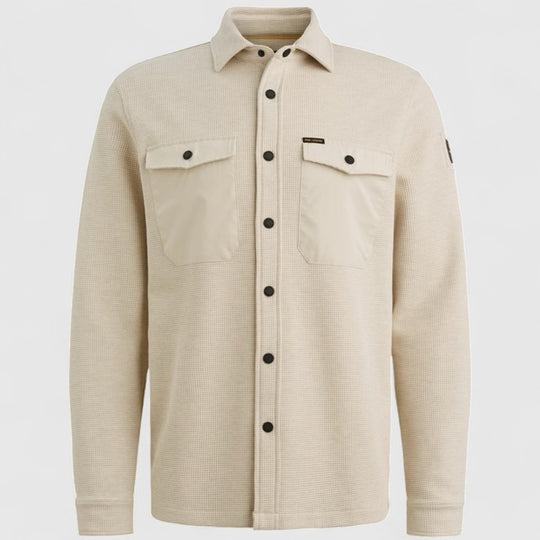 PSI2511246-7013 PME Legend Overshirt Waffle Jersey Bone White