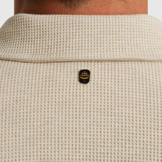 PSI2511246-7013 PME Legend Overshirt Waffle Jersey Bone White