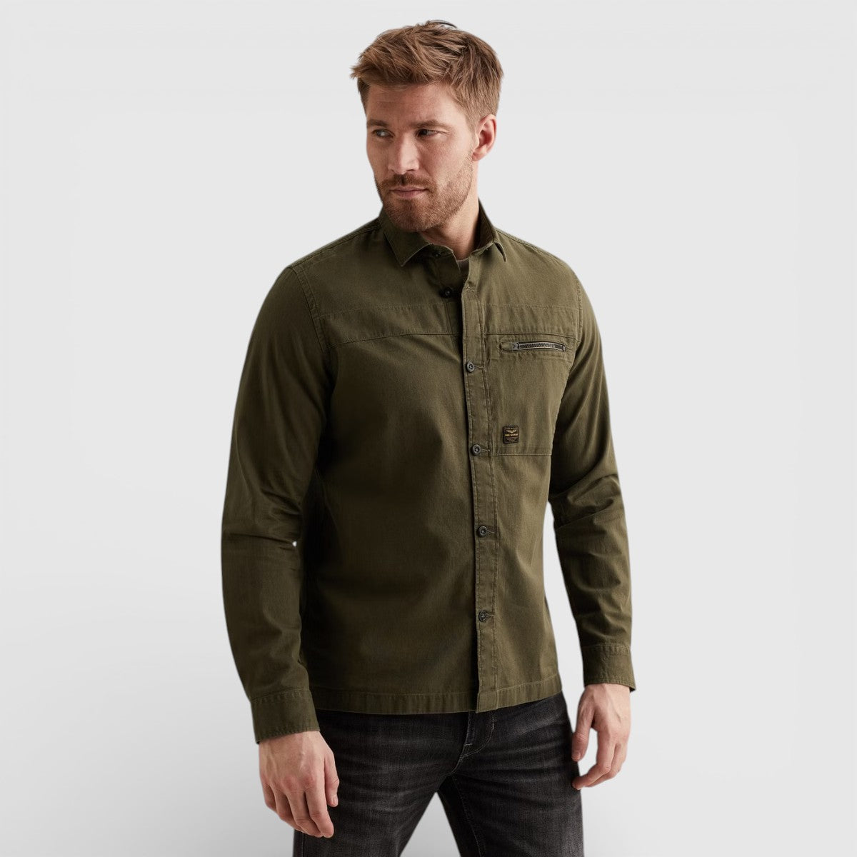 PSI2602220-6415 PME Legend Overhemd Fine Dobby Ivy Green / Groen