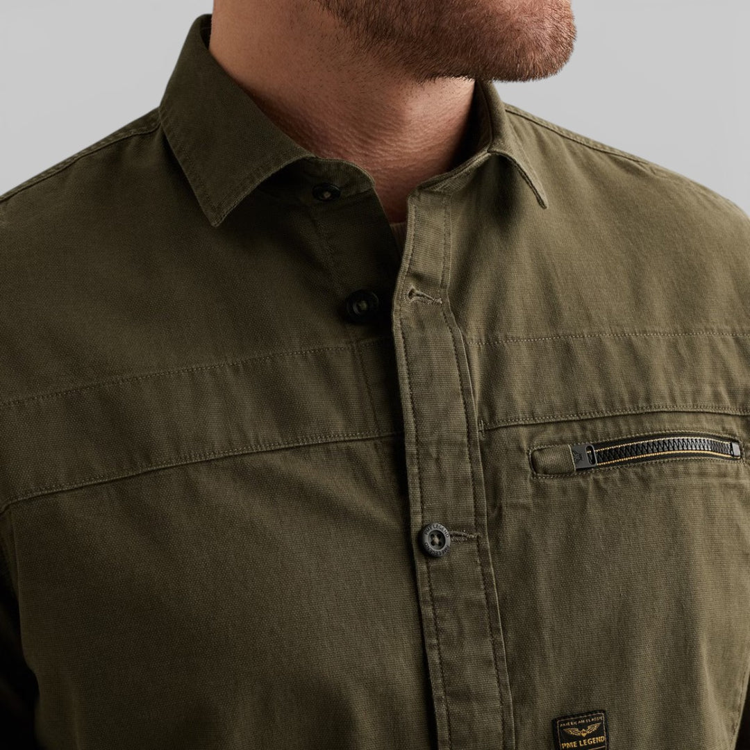 PSI2602220-6415 PME Legend Overhemd Fine Dobby Ivy Green / Groen