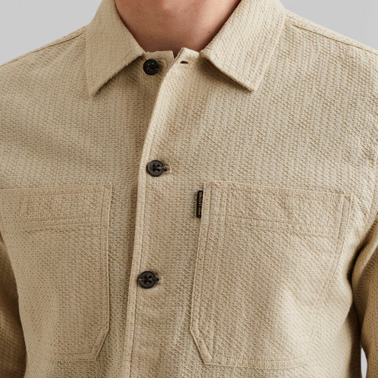PSI2602222-7013 PME Legend Overshirt Dobby Structure Bone White / Wit