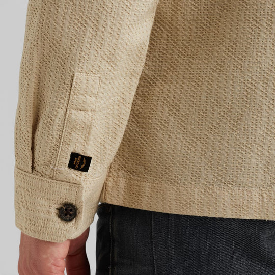 PSI2602222-7013 PME Legend Overshirt Dobby Structure Bone White / Wit