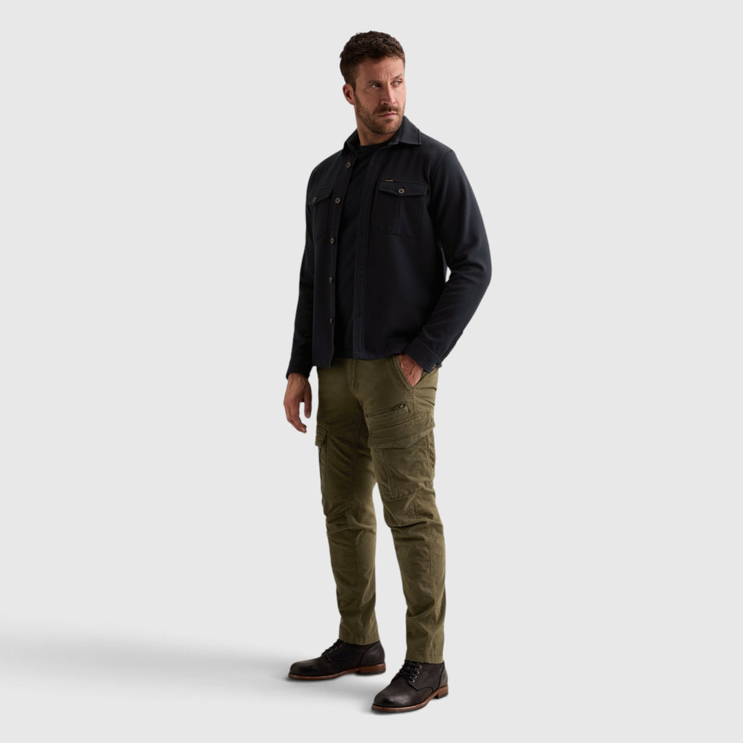 PSI2608234-5281 PME Legend Overshirt Twill met Borstzakken Salute / Marineblauw