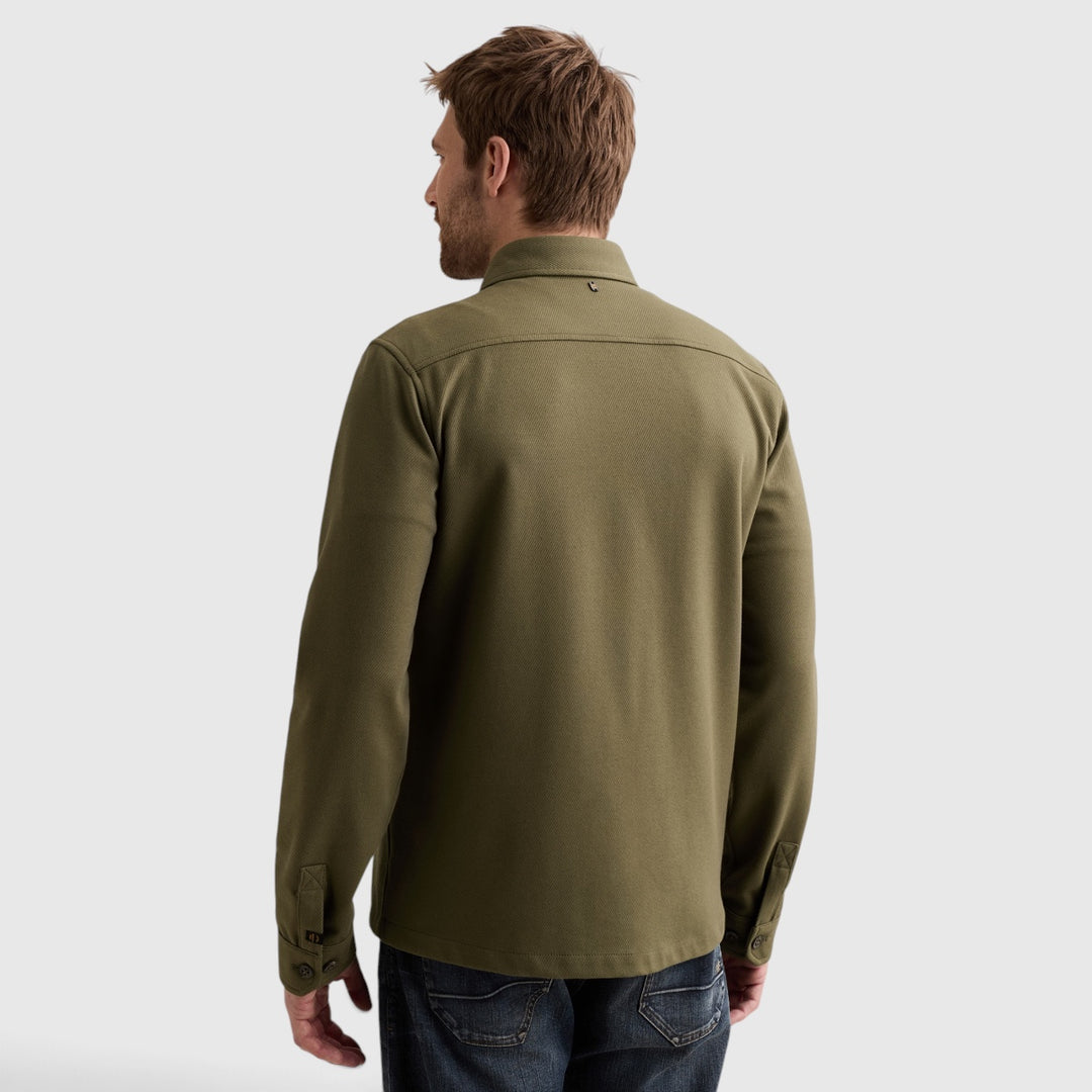 PSI2608234-6447 PME Legend Overshirt Twill met Borstzakken Kalamata / Olijfgroen