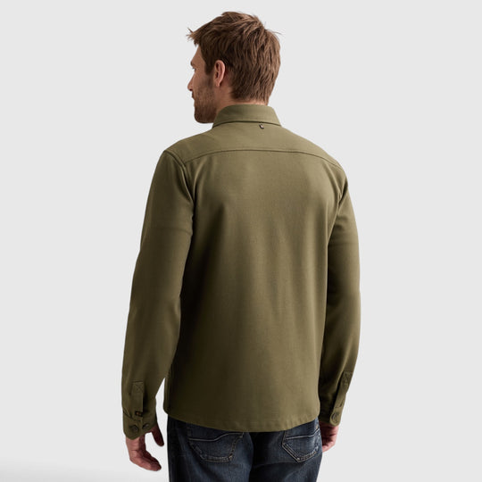 PSI2608234-6447 PME Legend Overshirt Twill met Borstzakken Kalamata / Olijfgroen