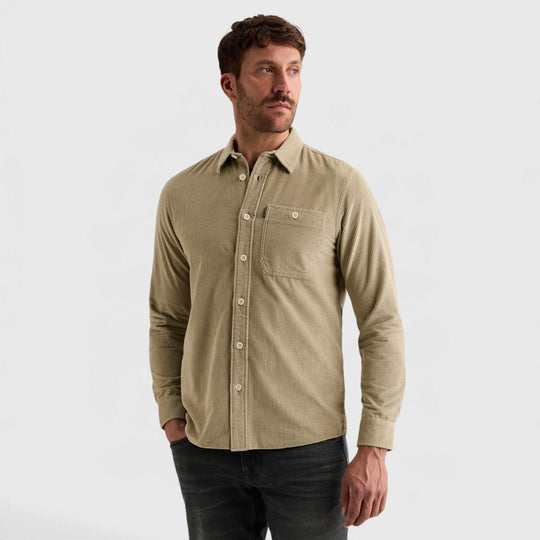 PSI2610208-6412 PME Legend Overhemd Dobby Corduroy Abbey Stone / Steenbeige