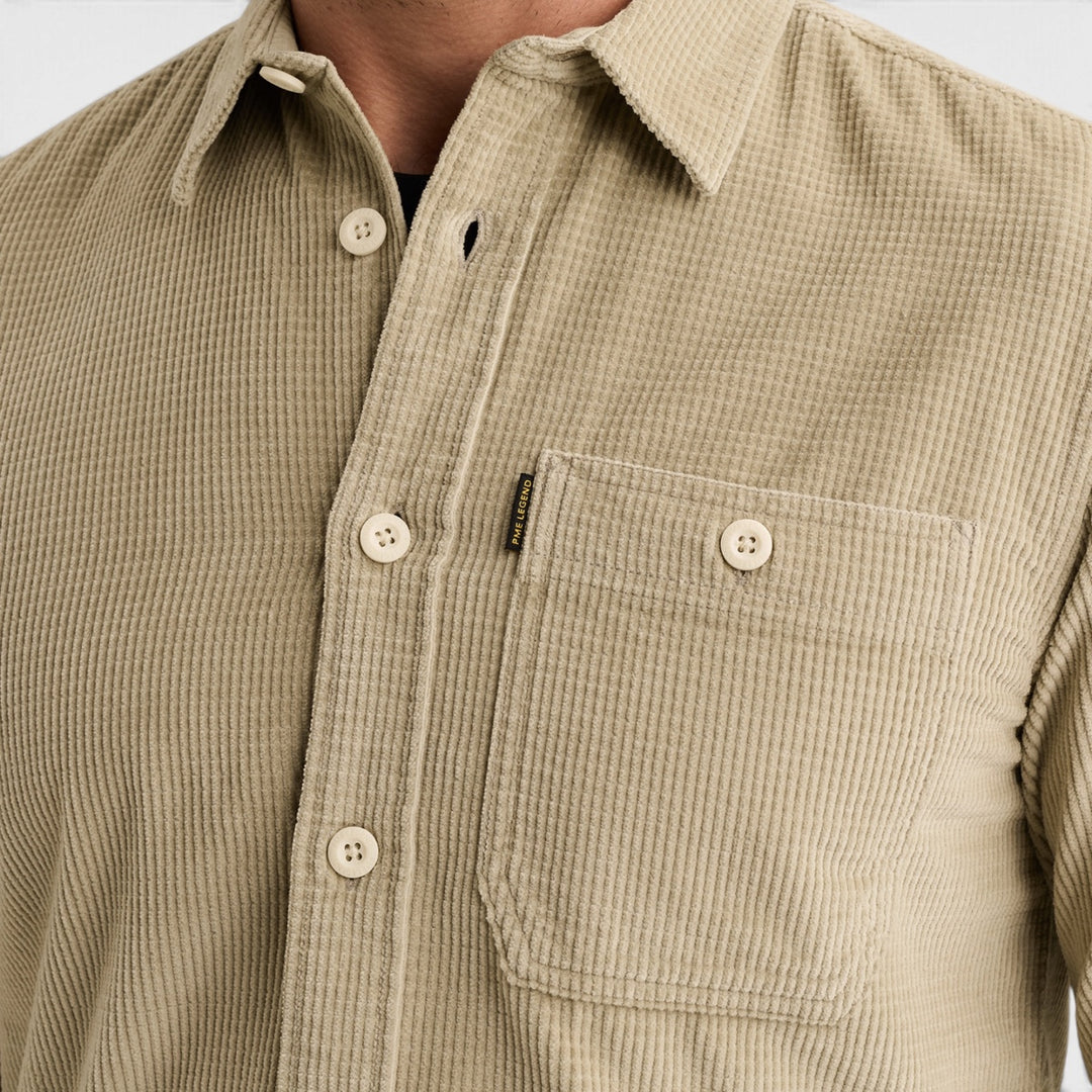 PSI2610208-6412 PME Legend Overhemd Dobby Corduroy Abbey Stone / Steenbeige
