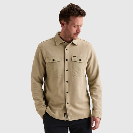 PSI2610288-6412 PME Legend Overshirt Cargo Waffle Jersey Stone Green / Steengroen