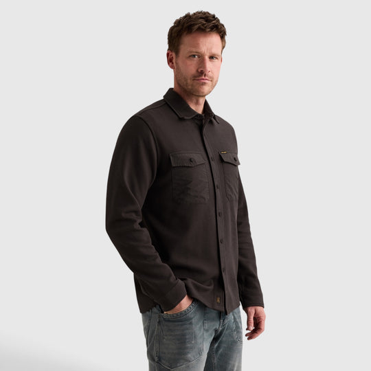 PSI2610288-9140 PME Legend Overshirt Cargo Waffle Jersey Obsidian / Bruin