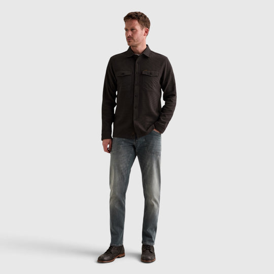 PSI2610288-9140 PME Legend Overshirt Cargo Waffle Jersey Obsidian / Bruin