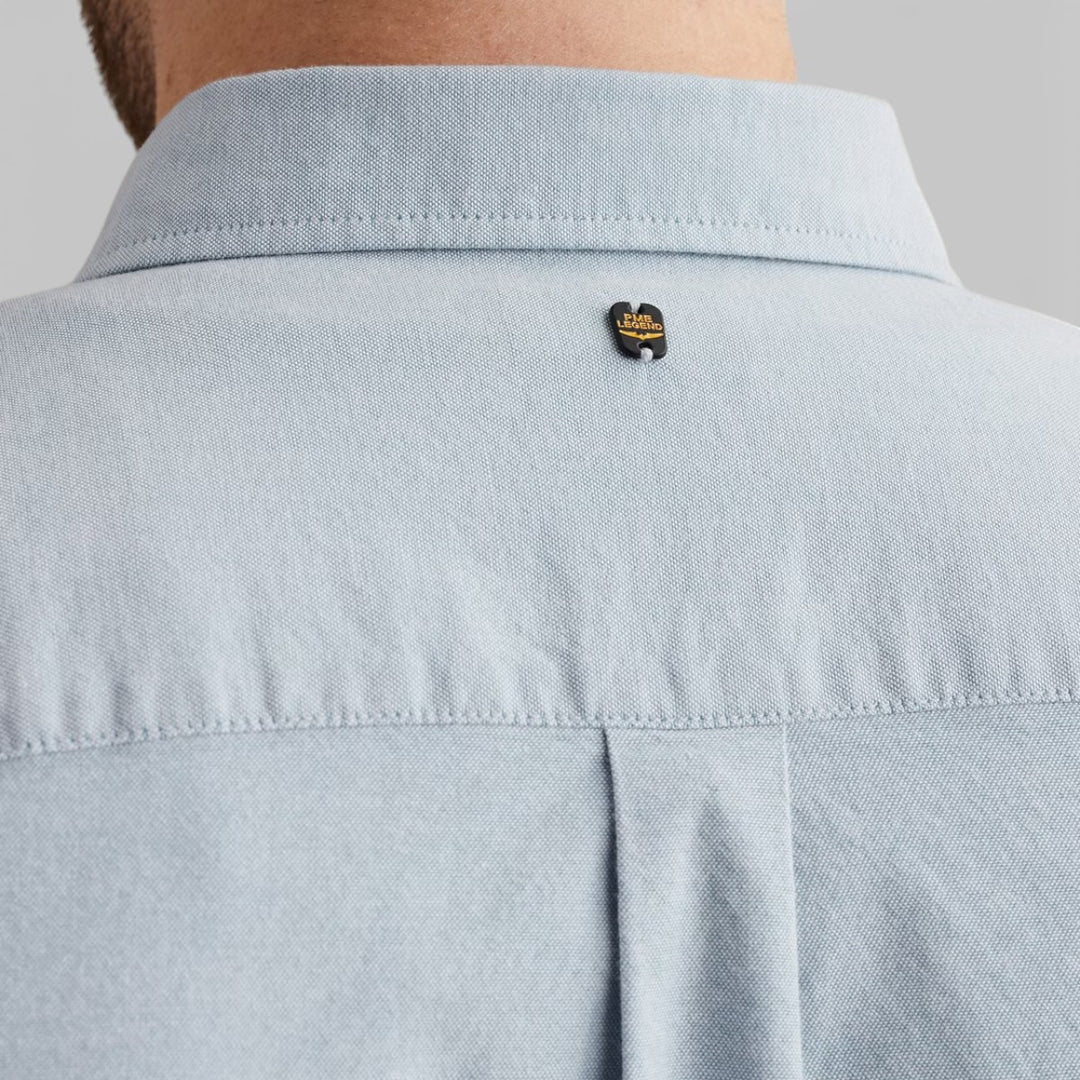 PSI650003-5041 PME Legend Overhemd 2 Tone Oxford Cotton Lycra Della Robbia Blue / Blauw