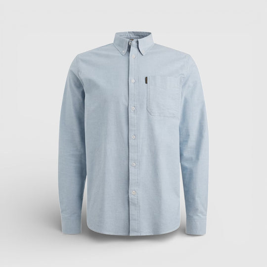 PSI650003-5041 PME Legend Overhemd 2 Tone Oxford Cotton Lycra Della Robbia Blue / Blauw