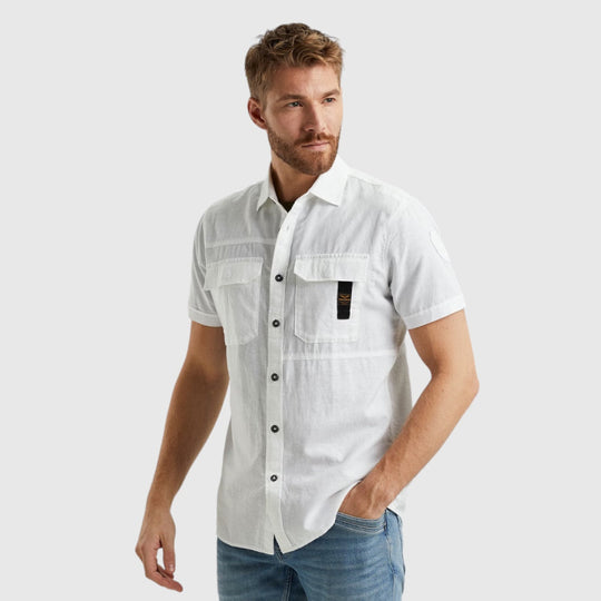 Pme Legend Short Sleeve Shirt Cotton / Linen Overhemd