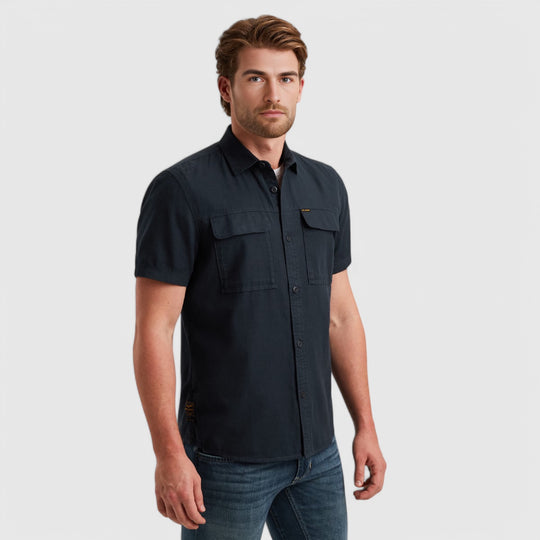 PSIS2503242-5281 PME Legend Shirt Slub Cotton Salute/Navy