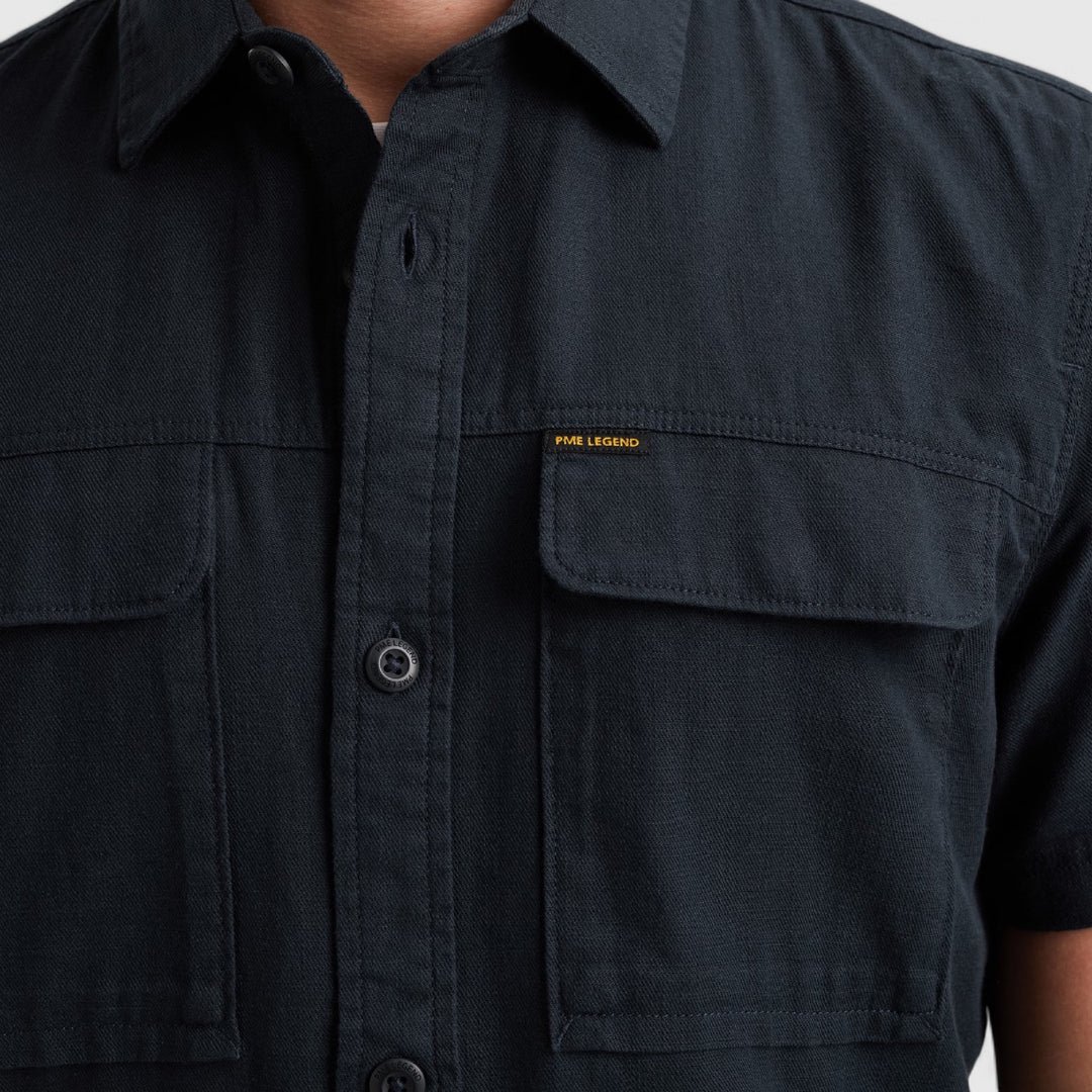 PSIS2503242-5281 PME Legend Shirt Slub Cotton Salute/Navy