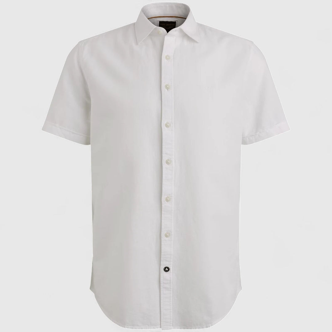 PSIS2504208-7003 PME Legend Shirt Shirt Cotton Linen 2 tone Bright White