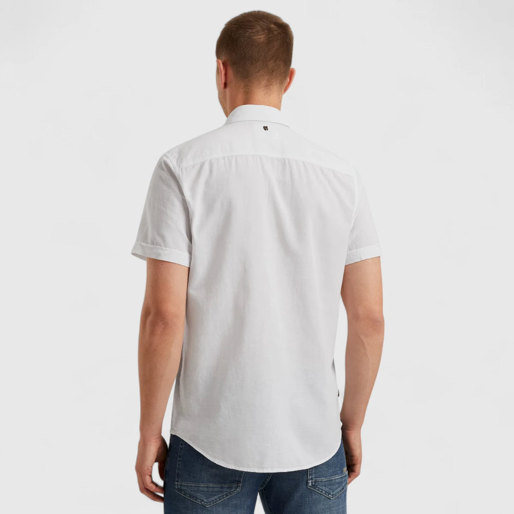PSIS2504208-7003 PME Legend Shirt Shirt Cotton Linen 2 tone Bright White