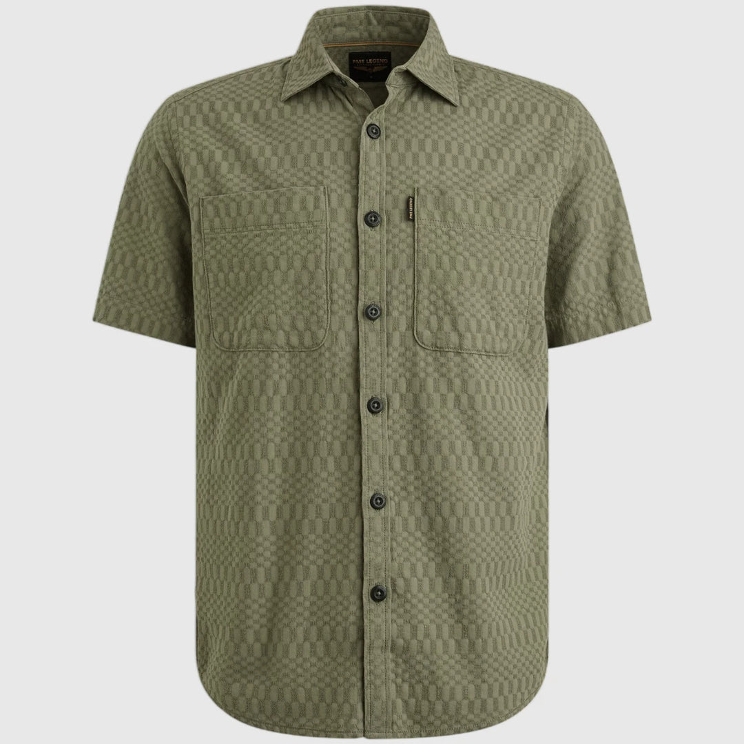 PSIS2504214-6149 PME Legend Shirt Jacquard Deep Lichten Green