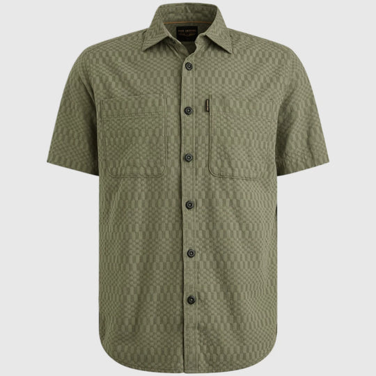 PSIS2504214-6149 PME Legend Shirt Jacquard Deep Lichten Green