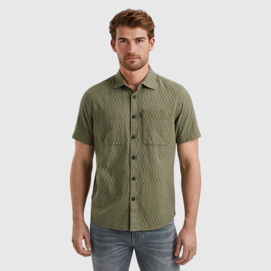 PSIS2504214-6149 PME Legend Shirt Jacquard Deep Lichten Green