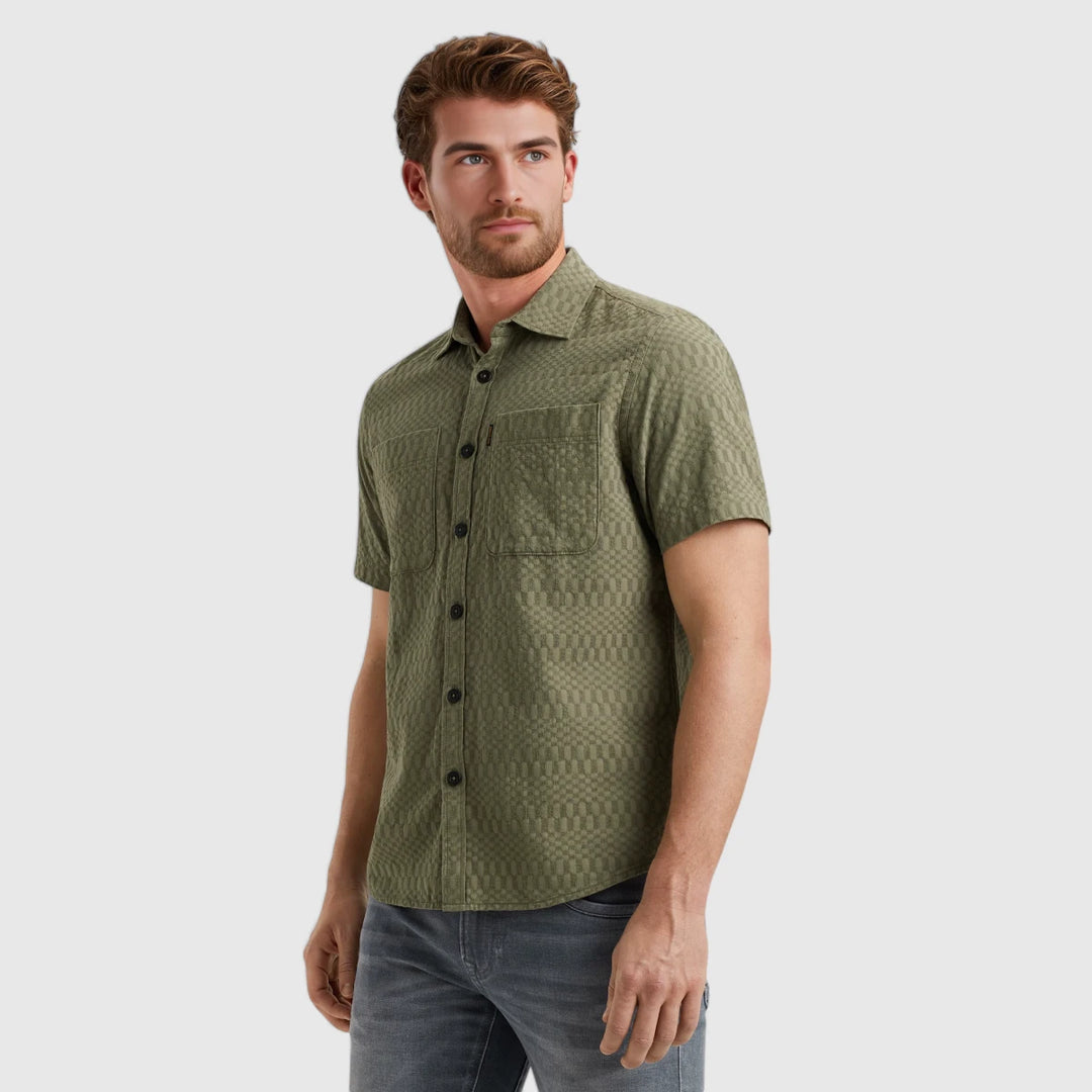 PSIS2504214-6149 PME Legend Shirt Jacquard Deep Lichten Green