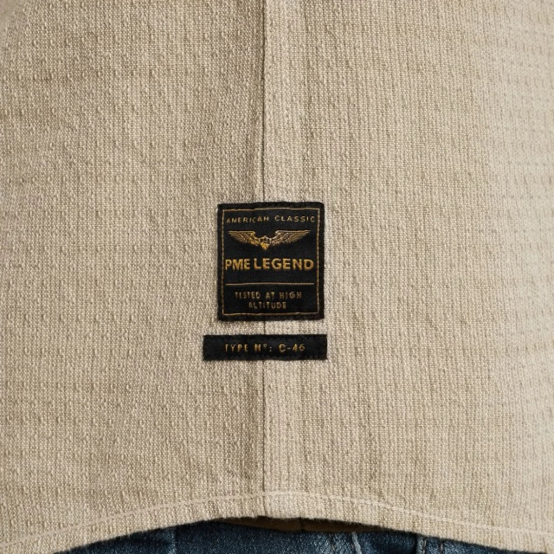 PSIS2504220-6386 PME Legend Shirt Linen dobby Gray Green