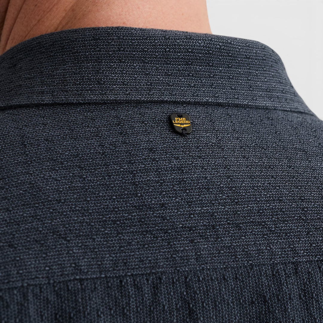 PSIS2604214-5282 PME Legend Overhemd Van Katoen / Linnen Carbon / Donkerblauw