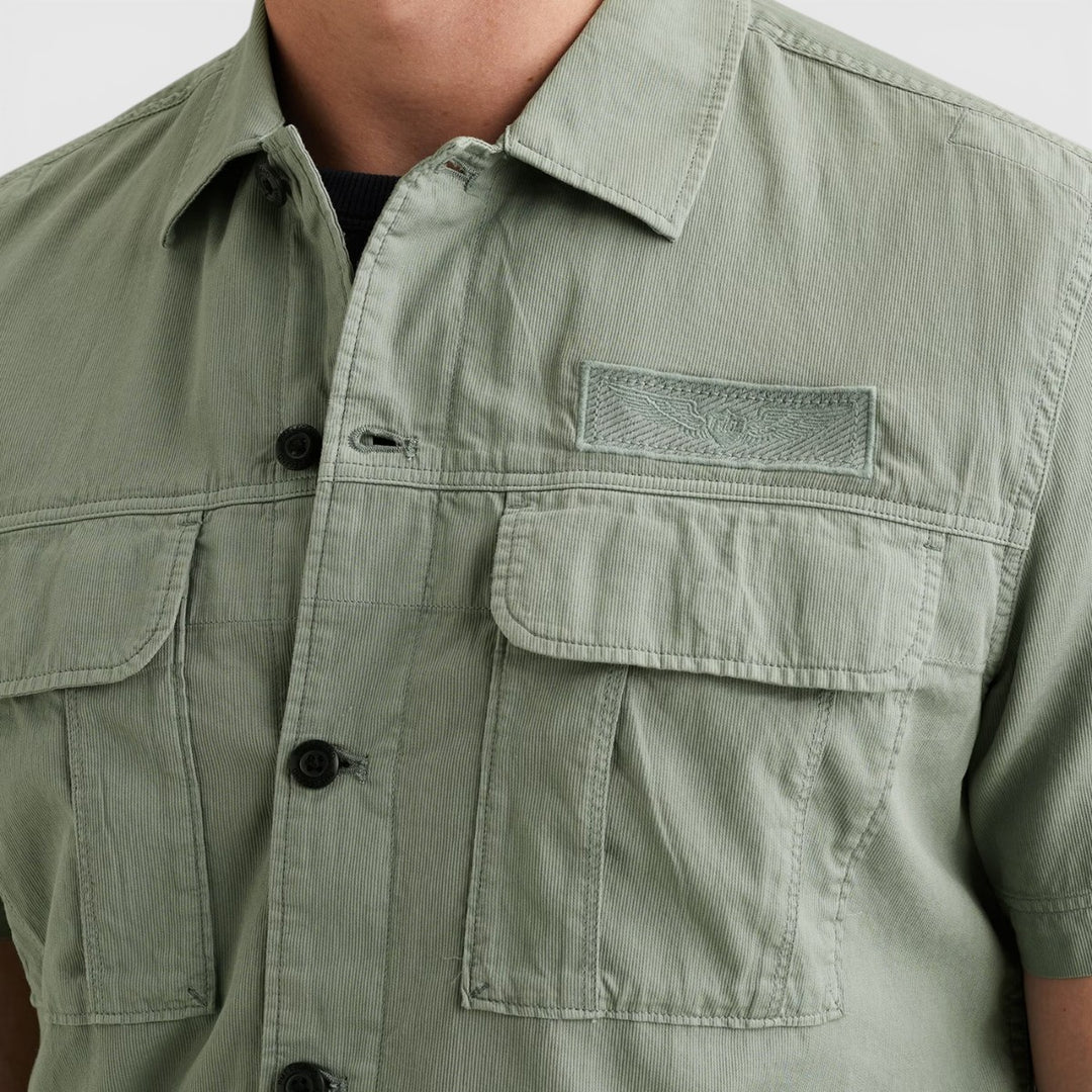 PSIS2604216-6123 PME Legend Overhemd Cotton Bedford Garment Dye Iceberg Green