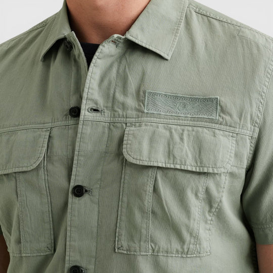 PSIS2604216-6123 PME Legend Overhemd Cotton Bedford Garment Dye Iceberg Green