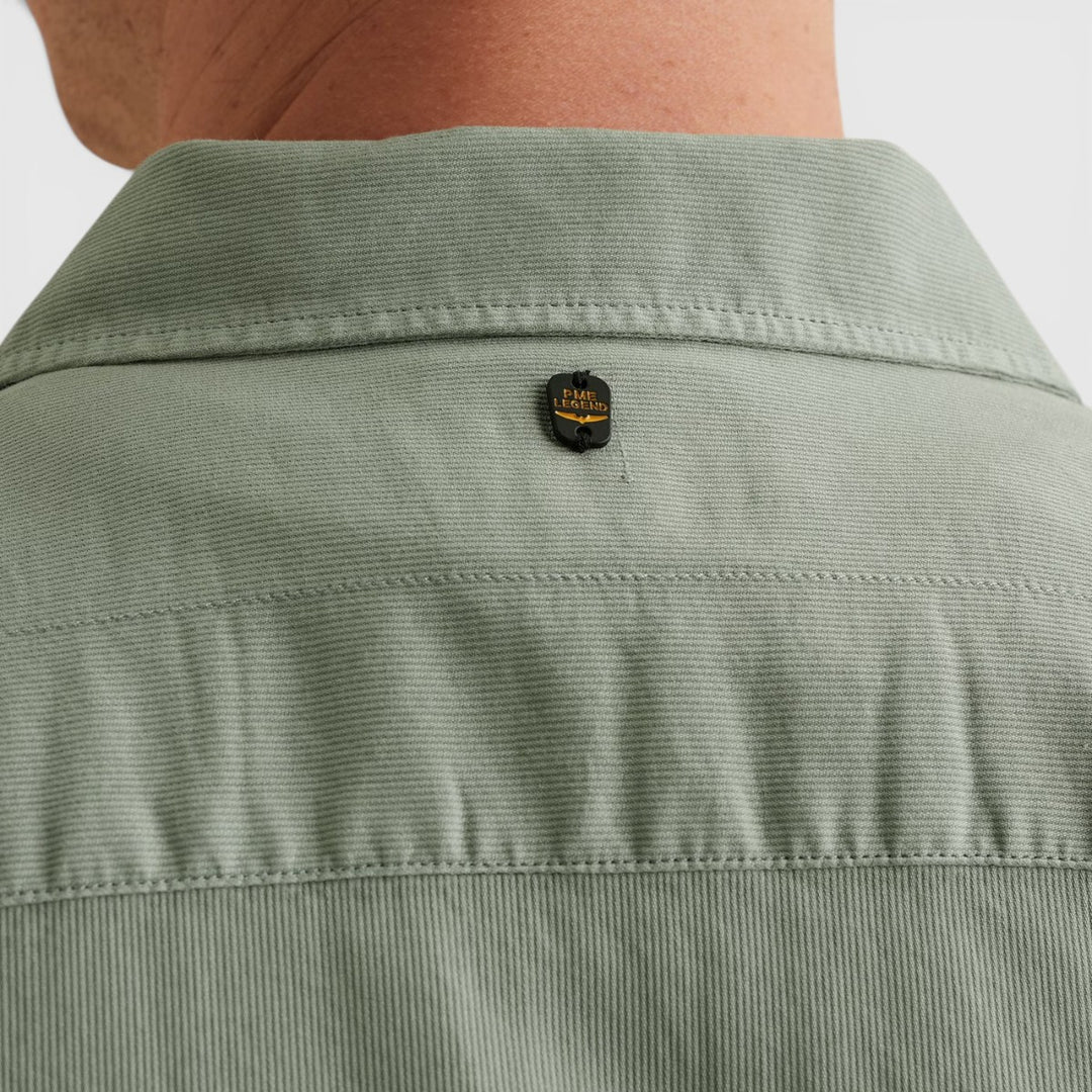 PSIS2604216-6123 PME Legend Overhemd Cotton Bedford Garment Dye Iceberg Green