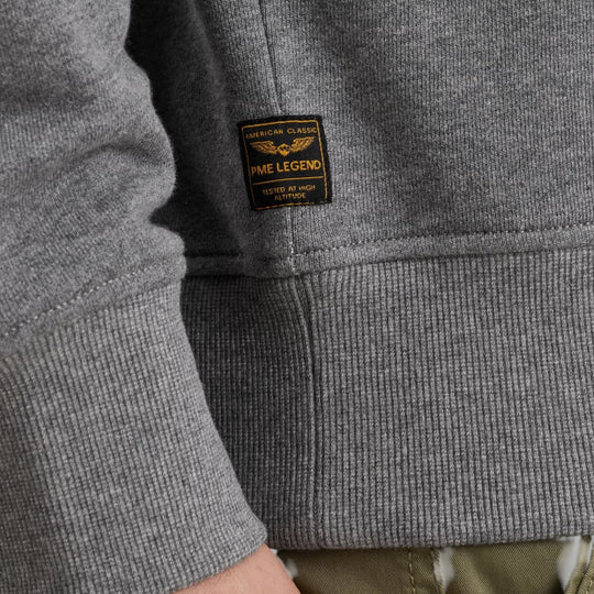 PSW0000440-960 PME Legend Crewneck Logo Soft Terry Grey Melee / Grijs