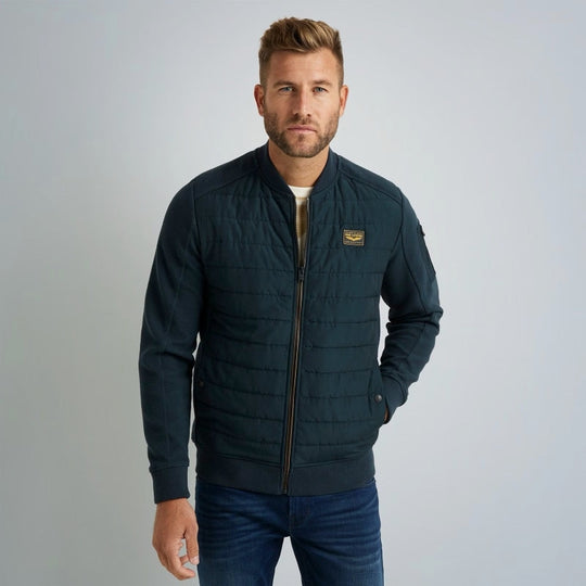 psw2308432 5073 zip jacket ottoman mixed padded nylon pme legend vest crop1